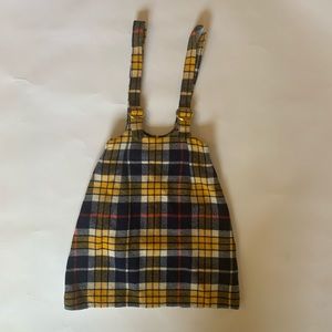 Vintage Plaid Pinafore Dress